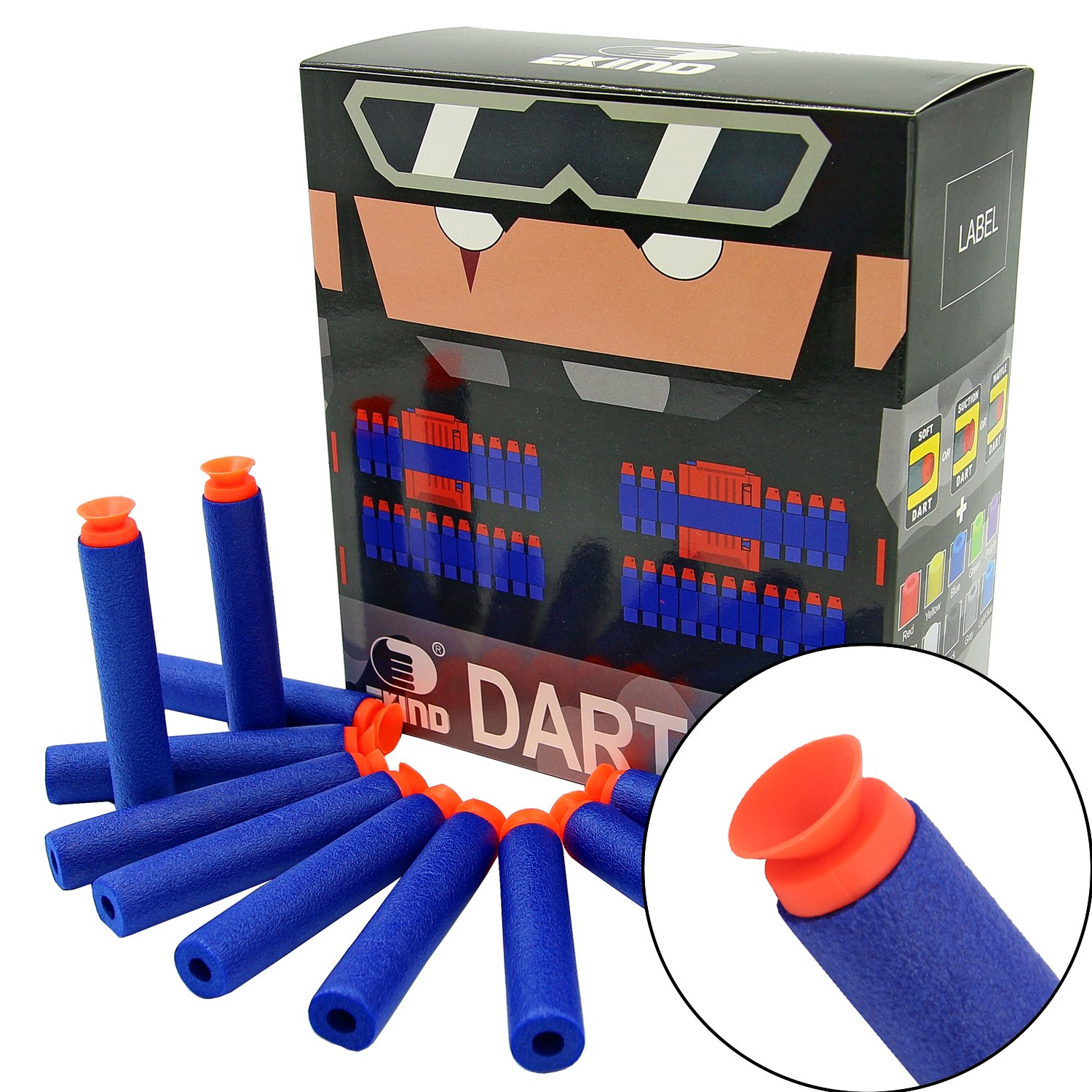 100Pcs Upgraded Suction Darts For Nerf N Strike Elite Blaster Kids Toys