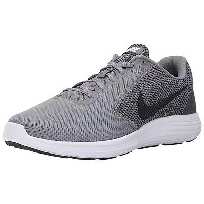 nike men's revolution 3 grey running shoes