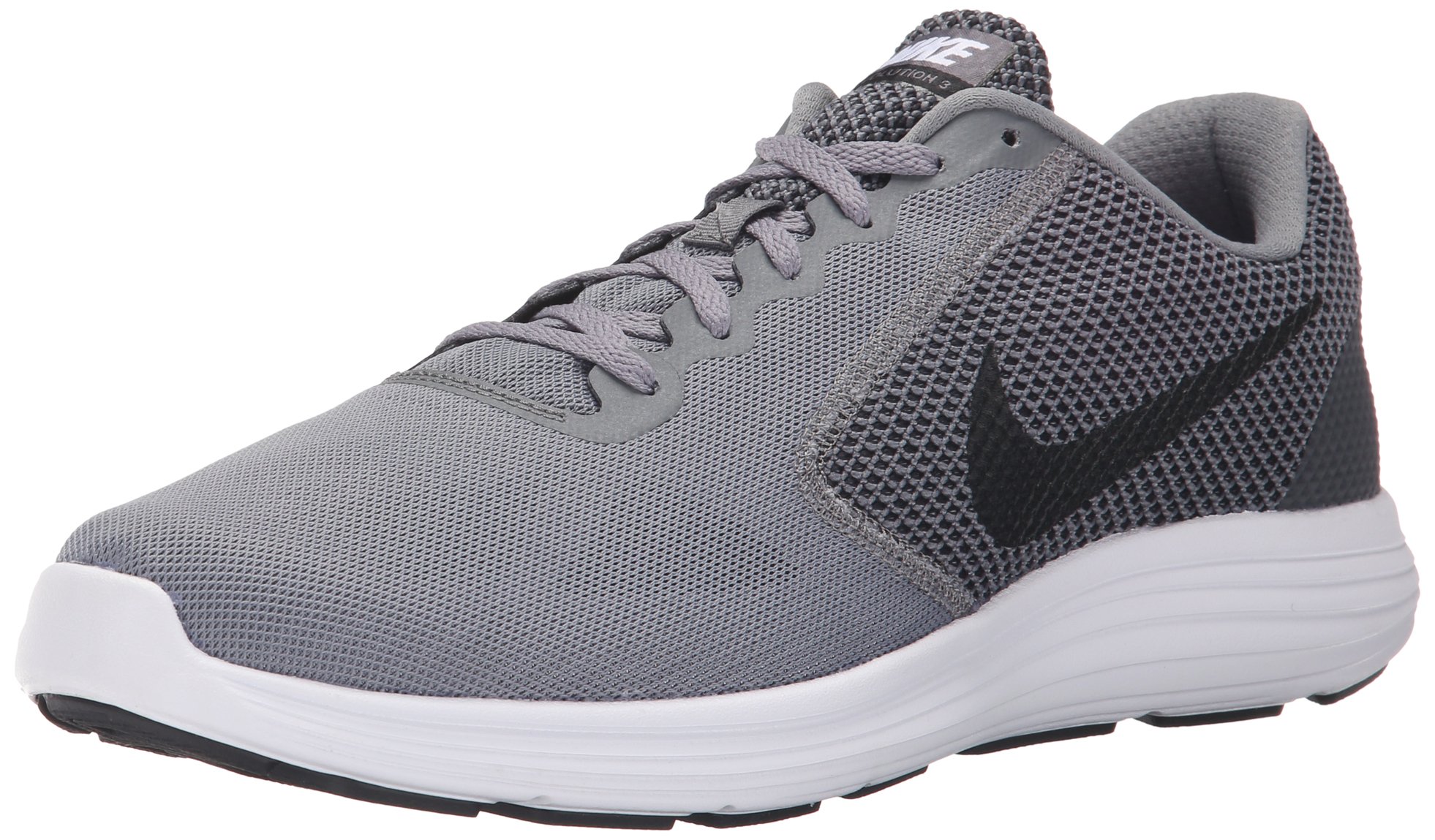NIKE Men's Revolution Running Shoe, Cool Grey/Black/White, D(M