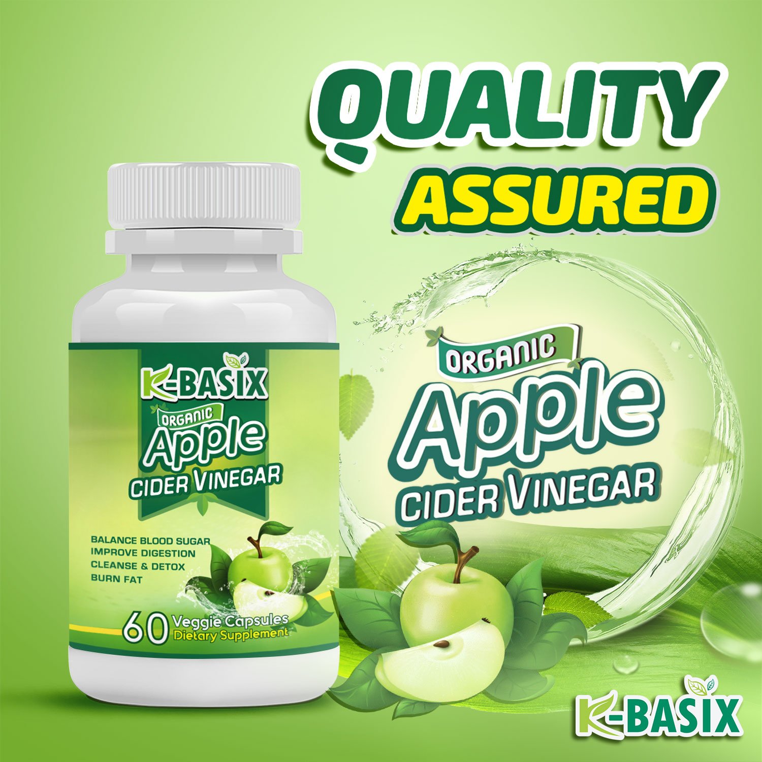 Apple Cider Vinegar Pills 800mg 100 Natural & Pure Organic Support