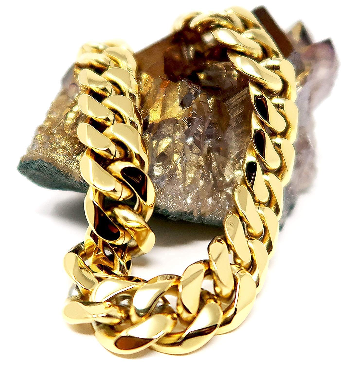 Buy 18ct Gold Cuban Link Chain Necklace 