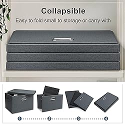 Graciadeco Large 17" 36 Quart Collapsible Stackable