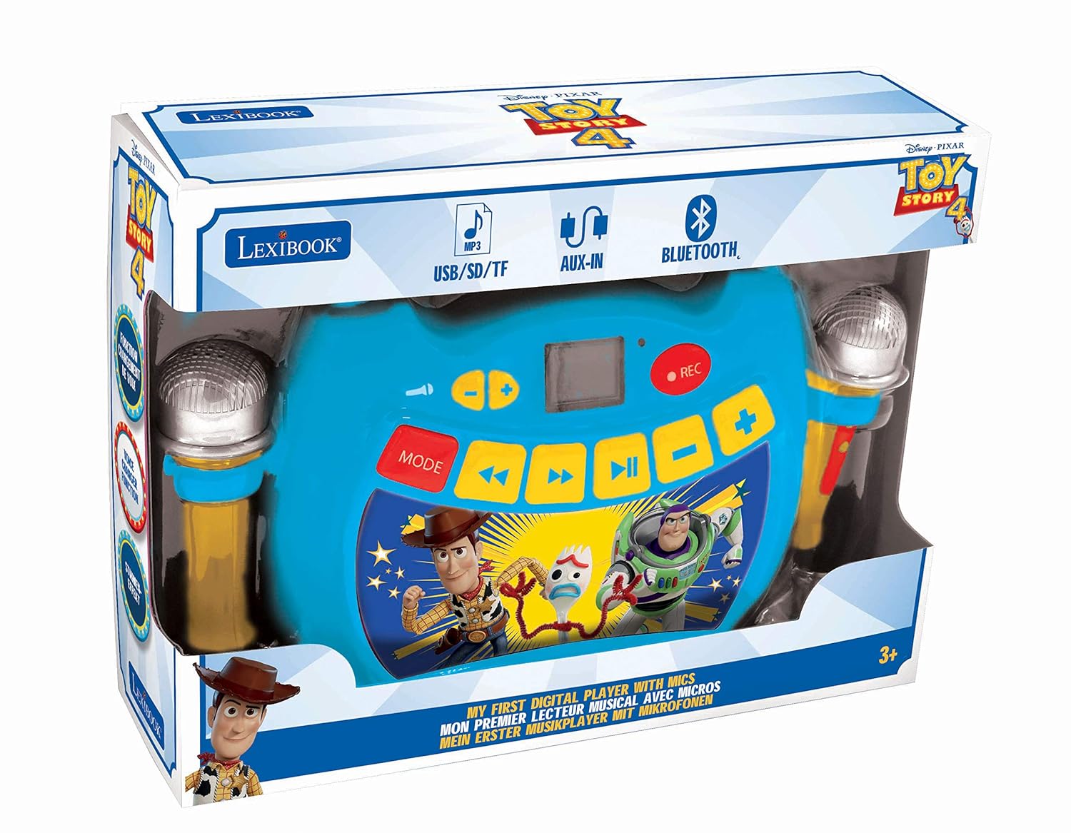 Efecto de Cambio de Voz botón de Grabación Lexibook Disney Toy Story 4 Color para niños Mi