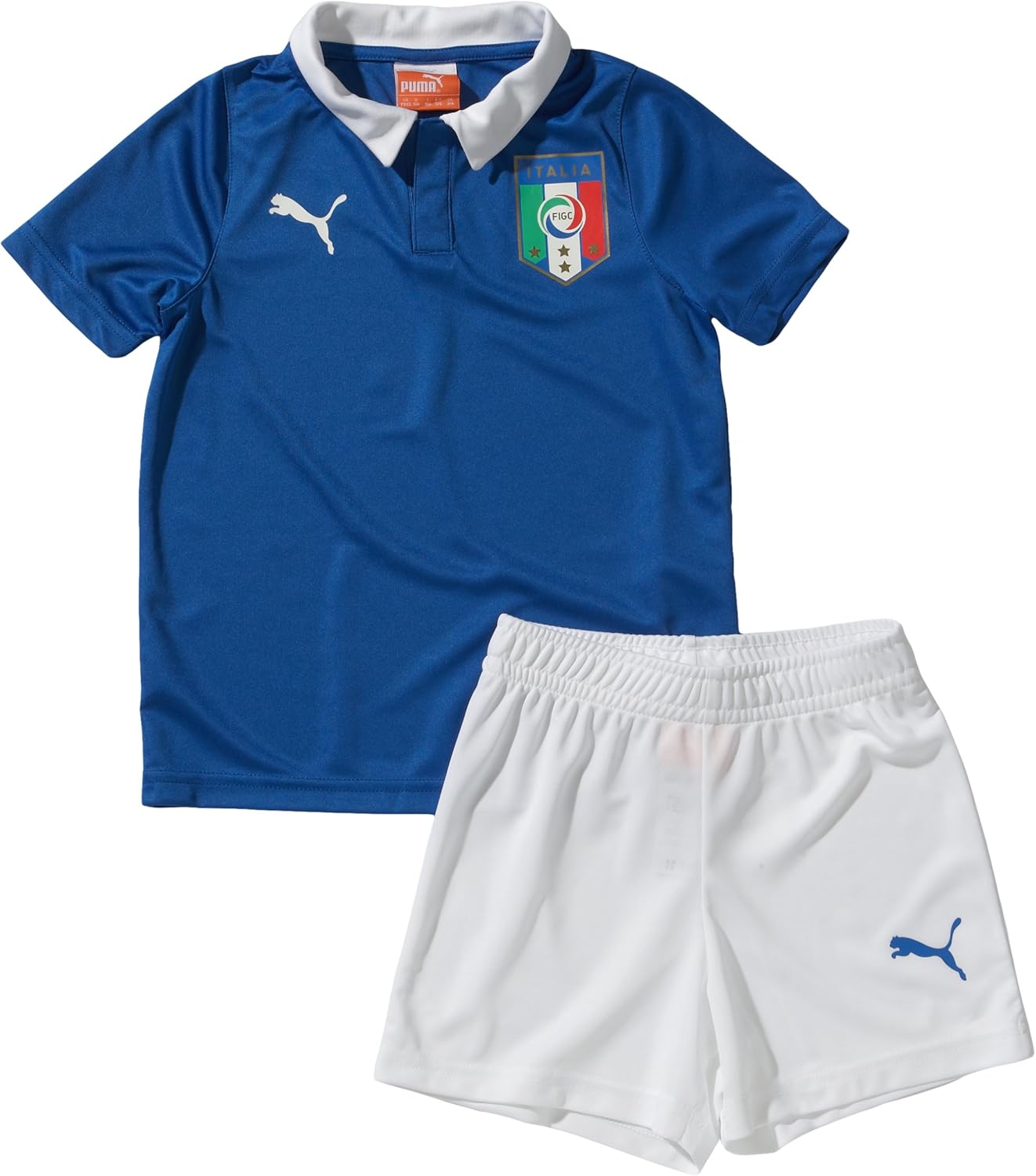 PUMA Children's Mini Football Kit Italy Home Strip blue team power blue