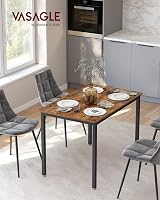 VASAGLE Dining Table 70 x 110 cm Industrial Rustic Brown Black KDT081B01 view 2