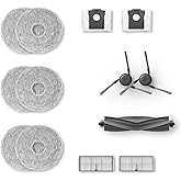 dreame Replacement Accessories Kit Compatible with X40 Ultra, 1 Main Brush, 2 Side Brushes, 2 Filters, 2 Dust Bags, 3 Pairs (