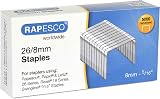 Rapesco S11880Z3 Type 26/8 mm Galvanised Staples Pack of 5000