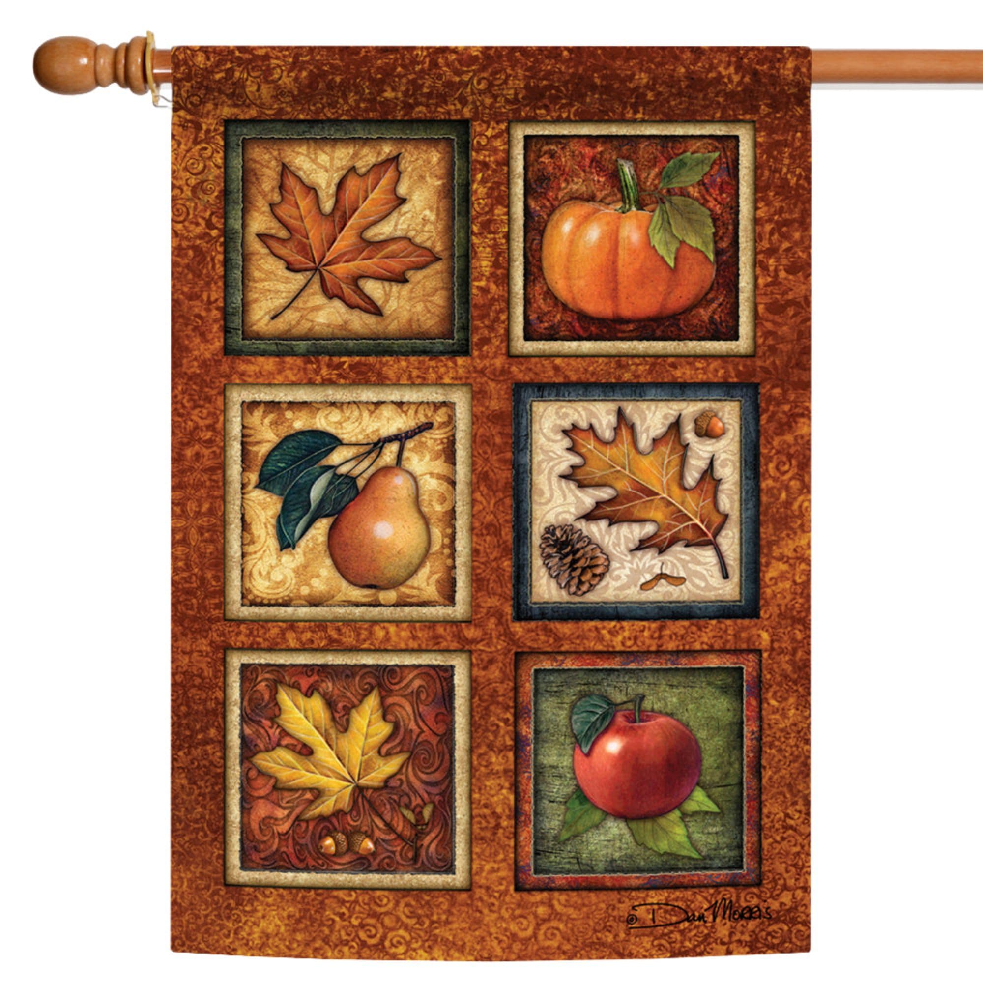 Toland Home Garden The Call Of Fall 28 x 40 Inch Decorative Autumn Leaves Harvest House Flag