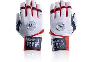Drip & Rip Baller Series Premium Long Cuff Batting Gloves for Baseball and Softball in Youth and Adult Sizing