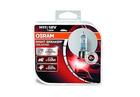 Osram NIGHT BREAKER UNLIMITED H11 Nebelleuchte, 64211NBU-HCB, 12V, Duo Box