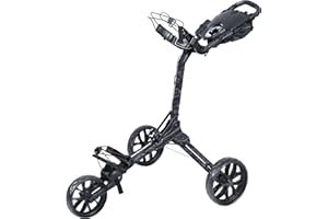 Bag Boy Nitron 3 Wheel Golf Push Cart, Easy 1 Step Open and Fold, Scorecard Console, Beverage Holder, Mobile Device Holder, Handle Mounted Parking Brake