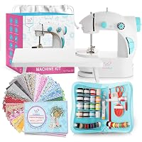 CraftBud Mini Sewing Machine for Beginners Kids ,Travel Friendly, 122 PCS Dual Speed Portable Sewing Machine with Guide…