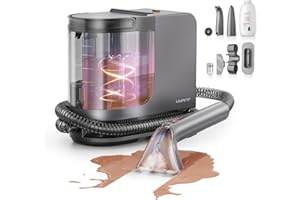 uwant Portable Carpet Cleaner with Steam& Heating System 18Kpa Powerful Suction Carpet Cleaner with 4 Cleaning Tools& Solution 2 in 1 Upholstery Cleaner Steam Cleaner for Pets, Car