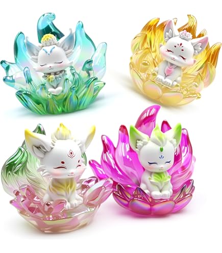 babynmkss 翡翠帯留　ホワイトサファイア　SV Amazon.com: Zaleny Nine-Tailed Fox Blind Box Kitsune Mystery Box