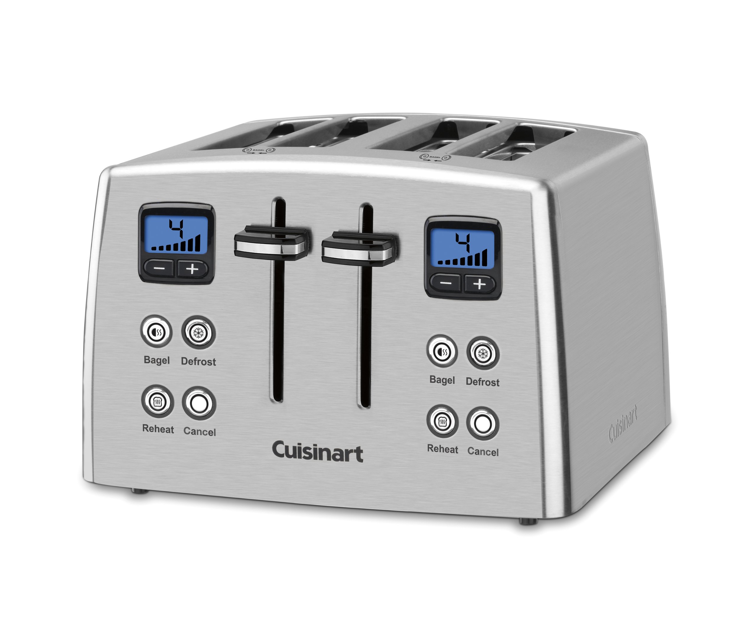 Cuisinart JK-17P1 Hervidor eléctrico inalámbrico, 1,7 litros, acero inoxidable y tostadora motorizada con cuenta regresiva de 4 rebanadas CPT-435P1, acero inoxidable
