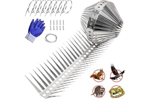 Bird Spikes, 120 Inch Stainless Steel Racoon Squirrel Repellent Spikes, Pigeon Spikes for Outside to Keep Squirrel Raccoon Ca