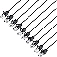 Intellinet Slim Cat6 Ethernet Network Patch Cable – 10-Pack - 10Gbps & 250MHz, Snagless Boot, 30AWG Pure Bare Copper Wire, Gold-Plated Contacts, Lifetime Mfg Warranty - 3ft, 10 Pack, Black