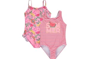 BMAGICAL Kids Girls 2 Pack Bathing Suit, Childrens Printed Beach Swimwear