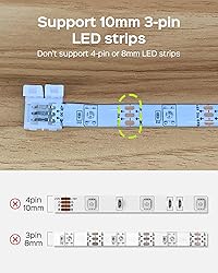 JACKYLED 30 Pcs 3-Pin LED Connectors, 10mm L Shape