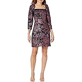 Trina Turk Womens Square Neck Jacquard DressCocktail Dress