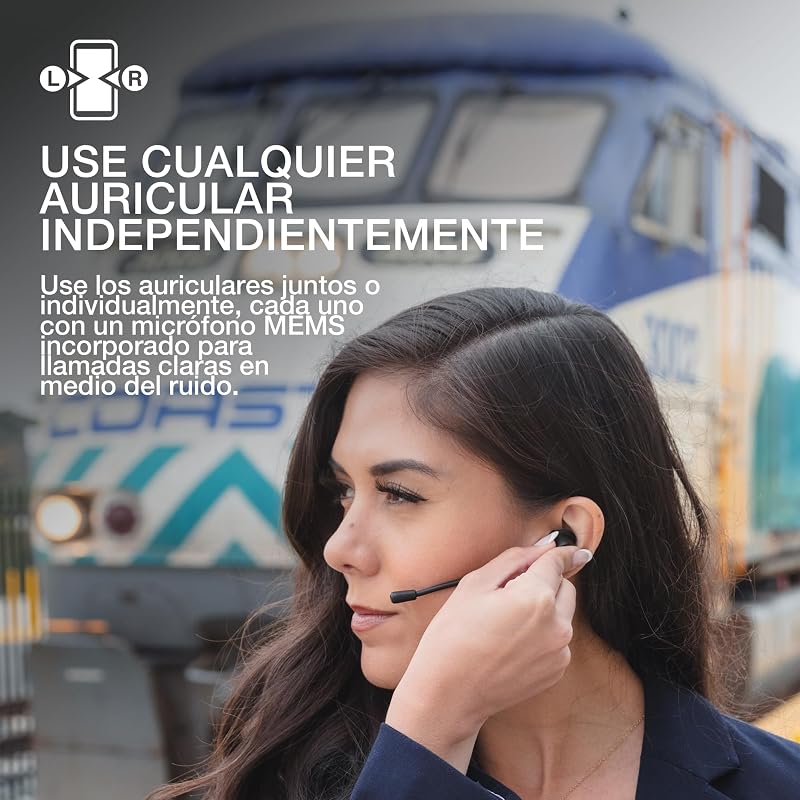 Auscultadores Bluetooth sem fios Work Buds com microfone - 55h