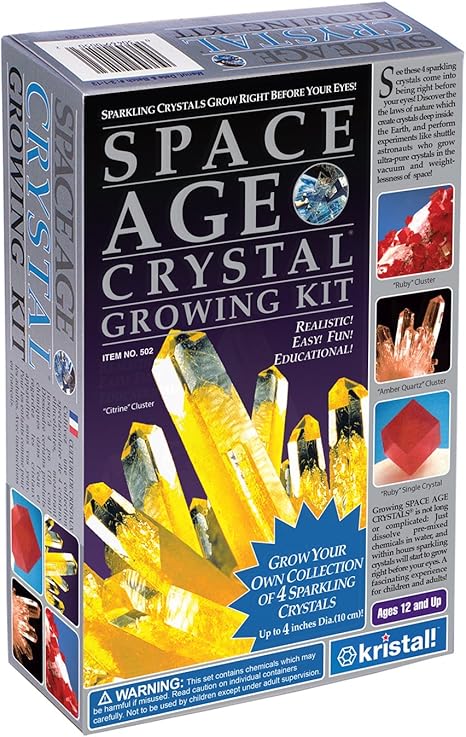 Amazon Com Space Age Crystal Growing Kit 4 Crystals Citrine Ruby Amber Toys Games
