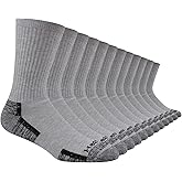 Heatuff Mens Crew Socks Moisture Wicking Max Cushion Athletic Work Socks for men (6 Pairs)