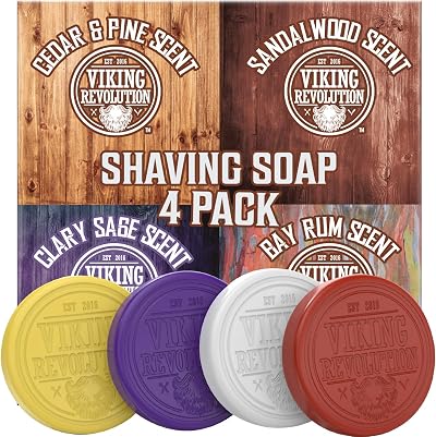 Viking Revolution Shaving Soap Pucks 4 Pack 2.5oz Each Men's Soap