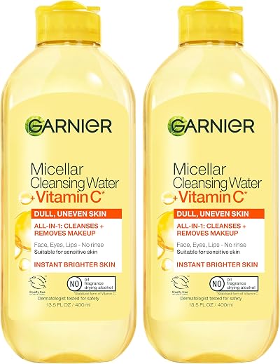 Garnier SkinActive Micellar Cleansing Water Vitamin C 2 Count Brighten Dull