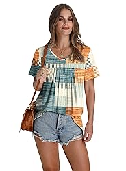 WEESO Womens Summer Tops 2025 Pleated Plus Size