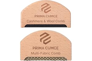PRIMA CUMCE 2 PCS Wooden Sweater Comb for De-Pilling Cashmere, Wool, Knitwear, Manual Lint Remover, Portable Depiller for Clothes, Fuzz, Bobbles, Pilling Shaver, Fabric Defuzzer, Sweater Care Tool