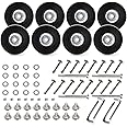 ZOOFOX Set of 8 Luggage Suitcase Replacement Wheels, 50 x 18mm PU Caster Wheels Bearings Repair Kits, Shelf Replacement Wheels for Luggage