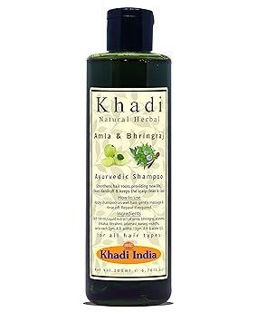 Khadi Natural Herbal Amla Bhringraj Shampoo for Men Women 200ml
