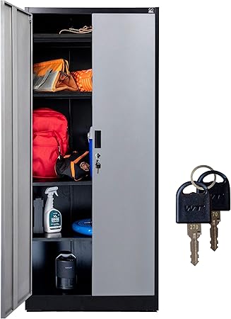Amazon.com: Gabinetes de almacenamiento con puertas y estantes – 71