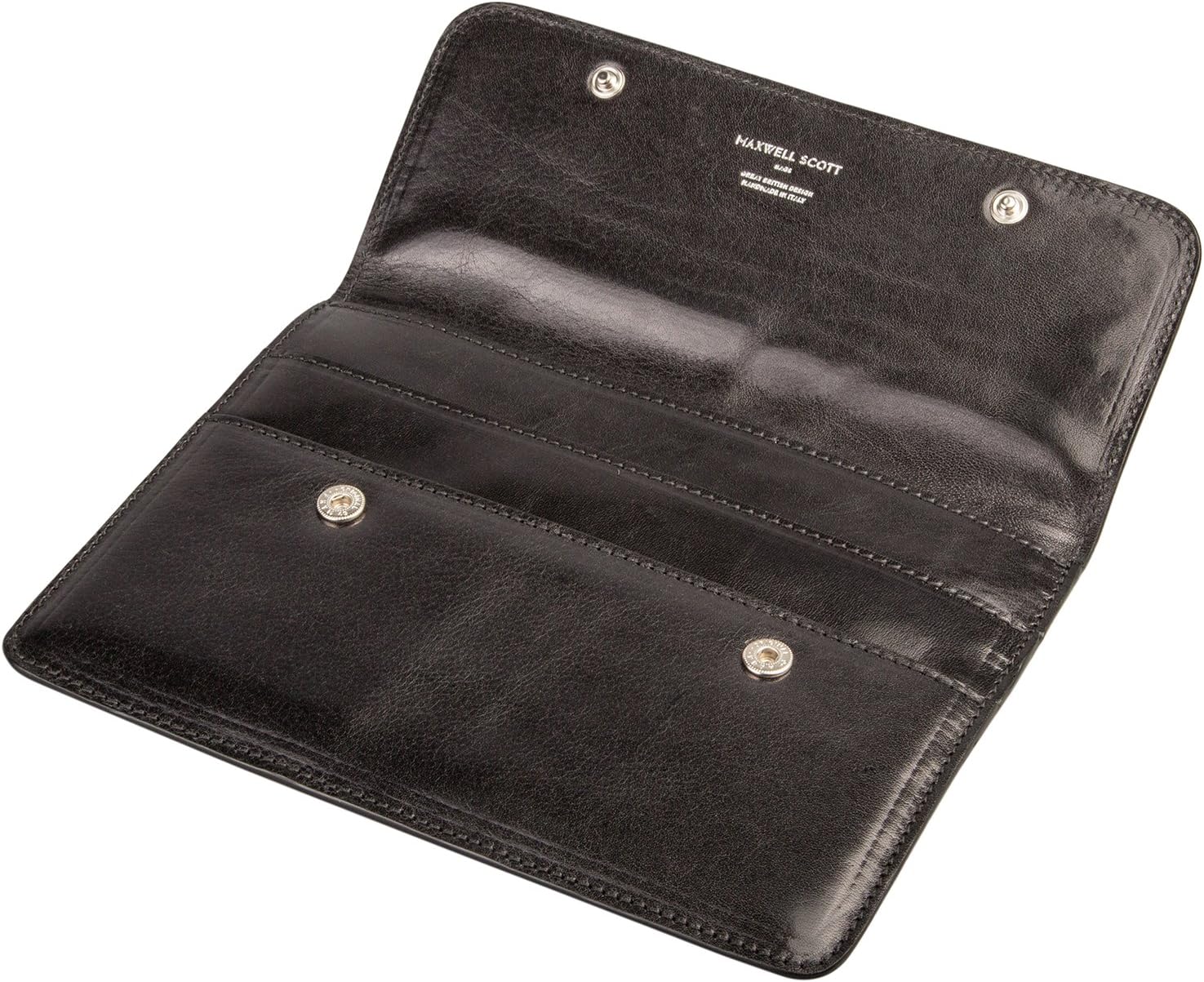 Maxwell Scott - Luxury Italian Leather Travel Wallet Holder for 4 Passports - Made from Italian Hides -The Torrino Black