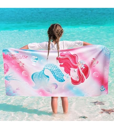 Serviette De Plage Barbie Microfibre 90x170 Cm - 240 G/m², Séchage Rapide | Pour Piscine, Plage, Salle De Bain