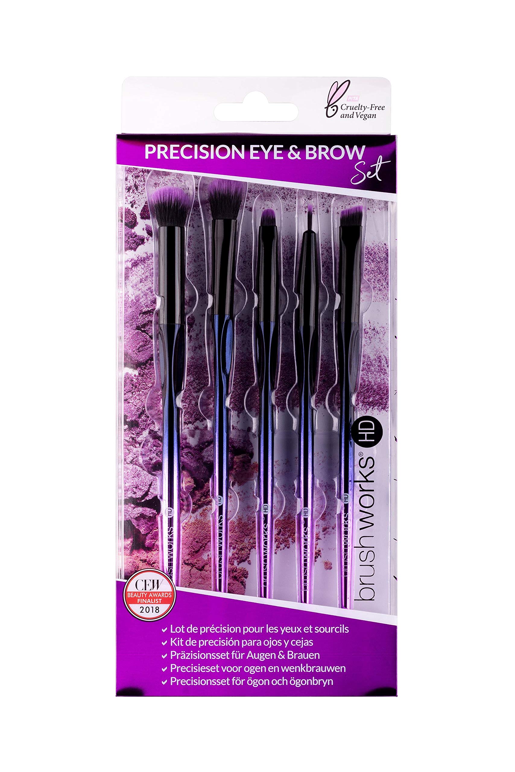 Brushworks HD Precision Eye & Brow Brush Set