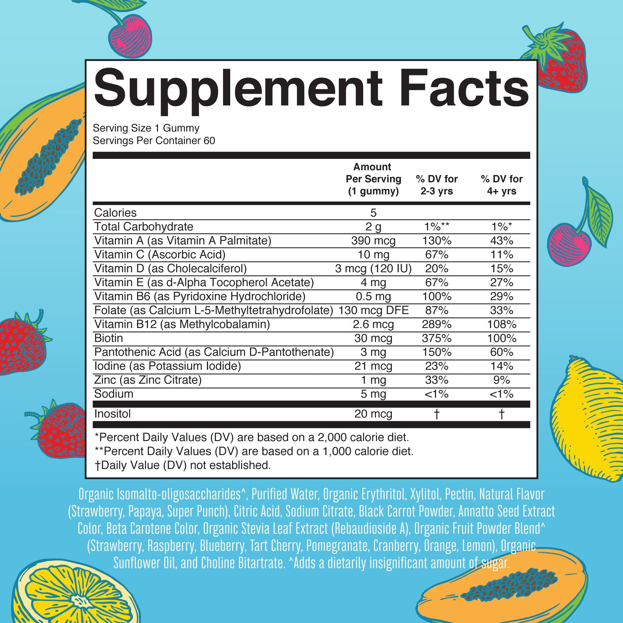 MaryRuth Organics Multivitamin and Probiotic Gummies (Strawberry) for Kids | Clean Label Project Verified® | Vitamins for Gut Health, Immunity, & Overall Wellness | Vegan, Non-GMO, Gluten Free