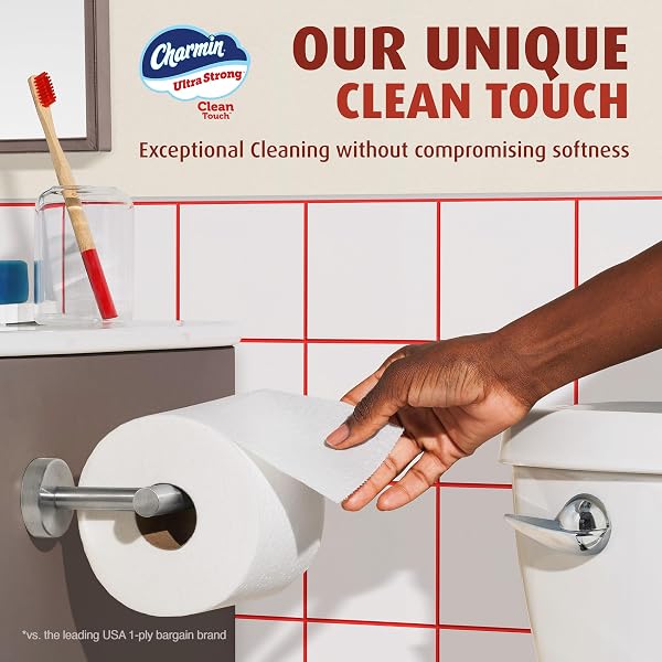 CHARMIN ULTRA STRONG CLEAN TOUCH TOILET PAPER, 6 FAMILY MEGA XL ROLLS = 42 REGULAR ROLLS