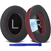 SOULWIT Cooling Gel Earpads Replacement for Bose QuietComfort 45 (QC45)/QuietComfort SE (QC SE)/Quiet Comfort Wireless Over-Ear Headphones, Ear Pads Cushions with Ice Silk Fabric - Burgundy