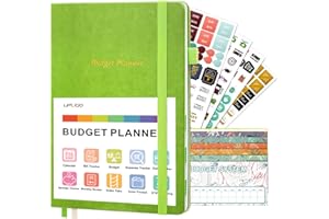 Budget Planner, UpUGo Monthly Accounts Book and Bill Tracker, Undated Financial Organizer, Expense Tracker Notebook with Cash Envelopes, Manage and Optimize Your Finance, B5 Size, Apple Green