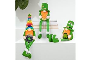 ZATAYE St Patricks Day Decorations, 3 Pack Plush St Patrick's Day Gnomes, Irish Leprechaun Tomte Scandinavian Handmade Swedish Gnomes, St Patricks Day Doll for Table Sofa Shelf Tiered Tray Decor