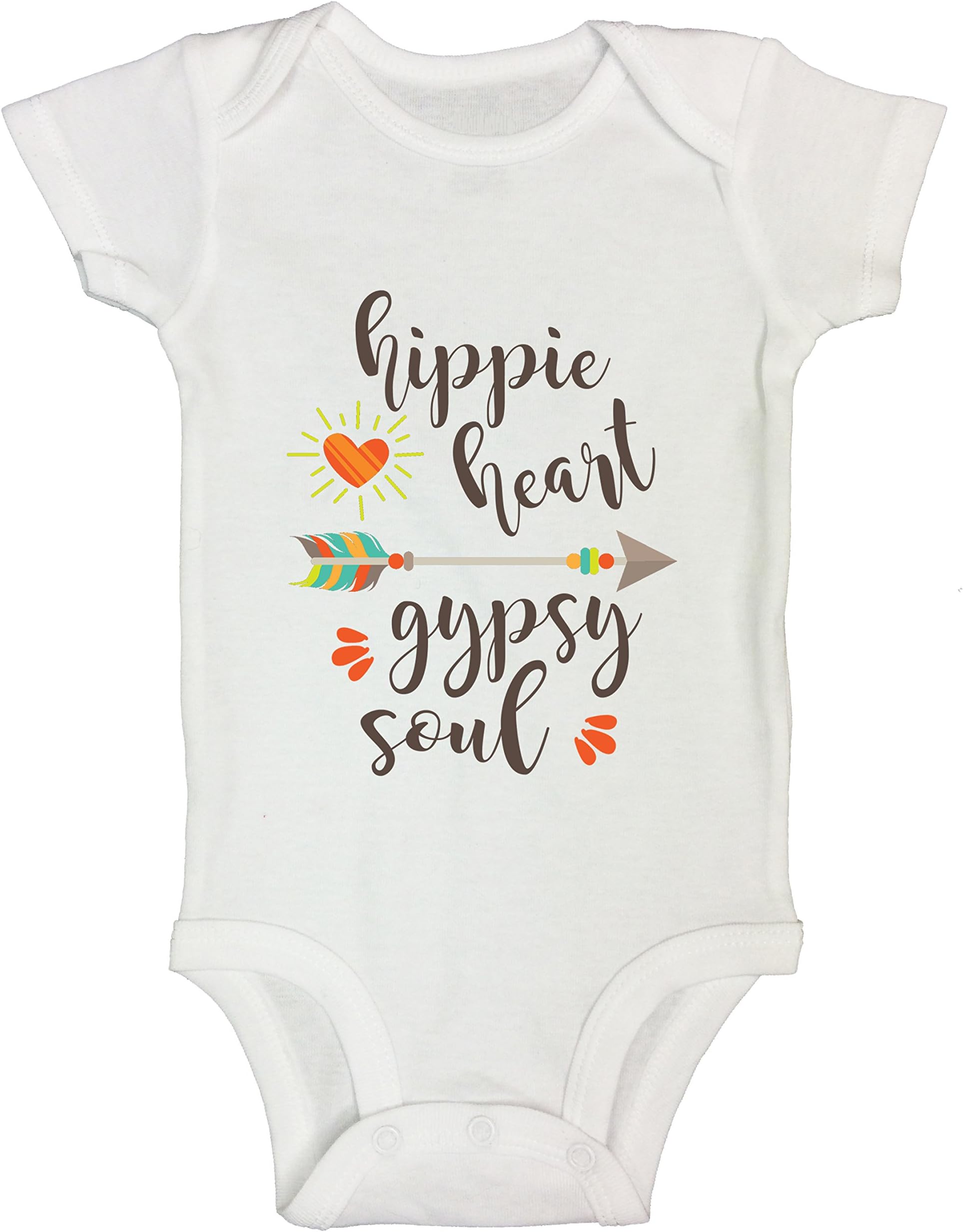 Funny Threadz Kids Girls Bohemian Hippie Onesie “Hippie Hear Gypsy Soul” Toddler Gypsy Soul Shirt