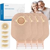 Heagimed 30 PCS Colostomy Bags, Two Piece Drainable Pouches, 60mm Max | Ostomy Supplies, 20PCS Bags + 10PCS Barrier, Cut-to-Fit Design, Secure Closure, Easy to Use, Ileostomy Stoma Care