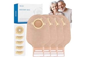HEAGIMED 30 PCS Ostomy Supplies Colostomy Bags Two Piece Drainable Pouches with Closure, Ileostomy Stoma Care, Cut-to-Fit, 60mm Max, (20PCS Bags+10PCS Barrier)