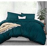 Utopia Bedding Duvet Cover Queen Size - 3 Piece with Zipper Closure - 1 Comforter Cover 90X90 Inches & 2 Pillow Shams 20X26 Inches (Teal) Comforter Not Included
