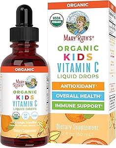 MaryRuth Organics USDA Kids Vitamin C Drops | Vegan Immune Support Supplement for Ages 4-13 | Immune Support & Overall Health
