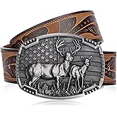 Western Cowboy Leather Belt for Men Women Cowgirl, Mens Buckle Belt for Jeans, Country Belt, Men's Gifts