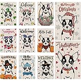 Seasonal Garden Flags Chihuahua Double Sided Flags Set of 11 Holiday Farmhouse Indoor Outdoor Yard Lawn Christmas Gifts Decorations 12.5x18 Inch