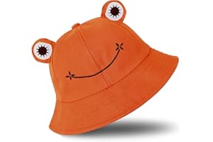 SAOROPEB Frog Bucket Hat - Cotton Funny Fisherman Hat for Adult Teens & Men
